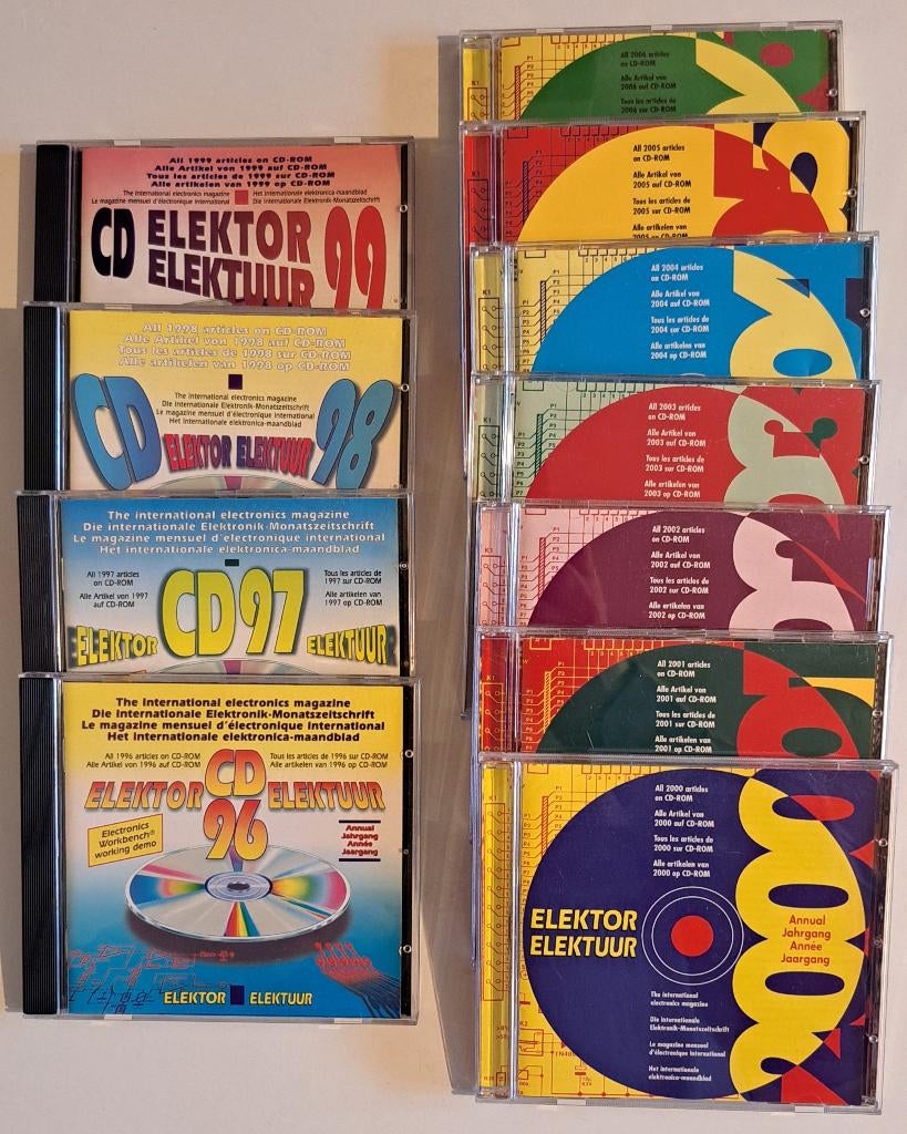 Elektuur, volledige jaargang [1996 - 2006], 11 originele CDs, Enlèvement, Comme neuf