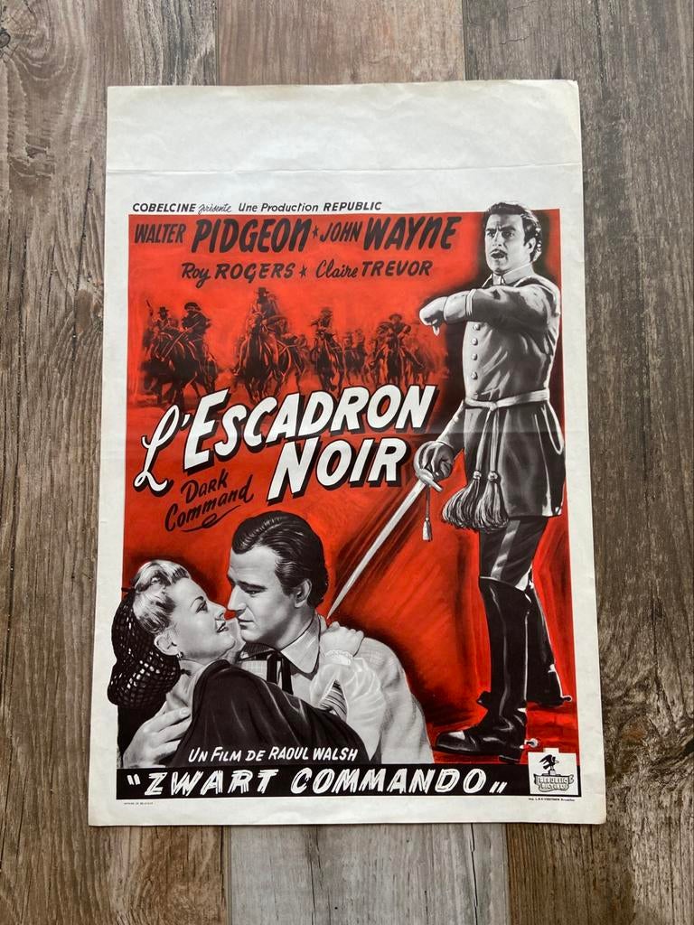 Film Affiche  Dark Command, Verzamelen, Ophalen of Verzenden, Gebruikt