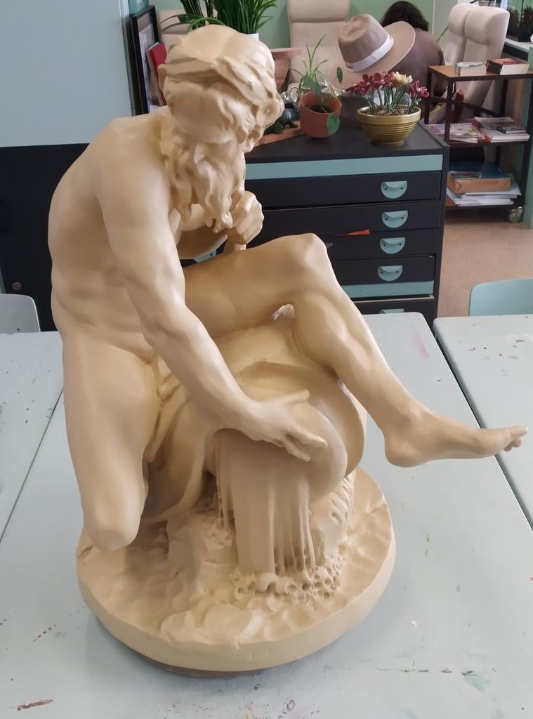 Gips plaaster une fleuve van Caffieri, Antiek en Kunst, Ophalen