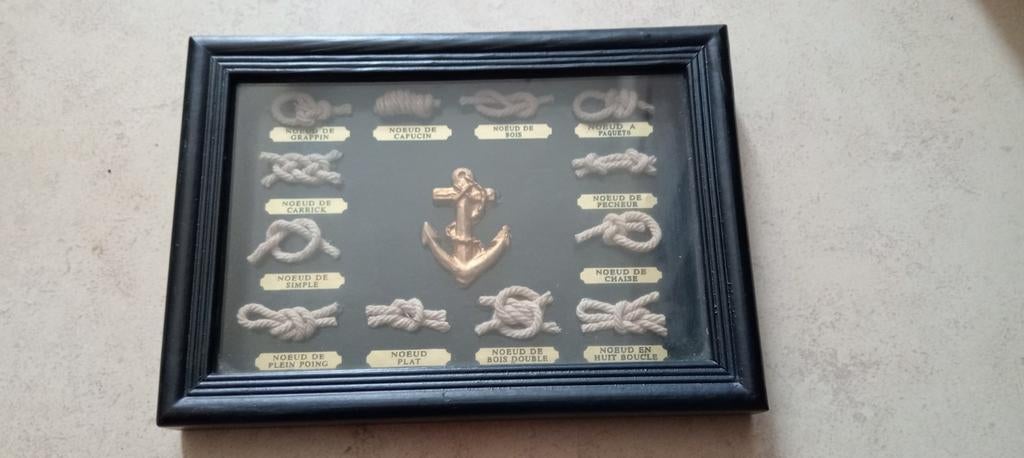 Cadre collection de noeuds et insigne de la marine, Collections, Enlèvement ou Envoi, Comme neuf, Autres types