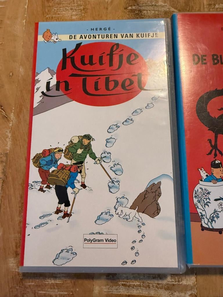 3 vintage VHS Casettes van Kuifje, Nederlands gesproken, Tekenfilm, Alle leeftijden, Ophalen of Verzenden, Zo goed als nieuw