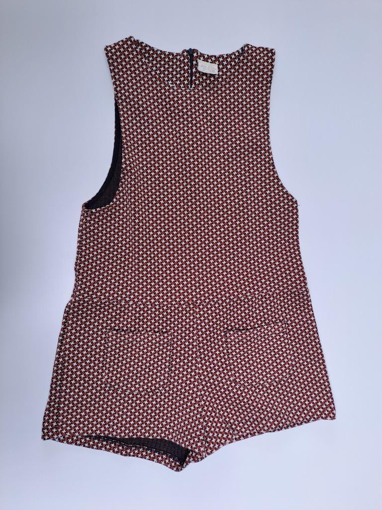 Mt 152 Rood, zwart, witte jumpsuit zonder mouwen, Overige typen, Meisje, Ophalen of Verzenden, Zo goed als nieuw