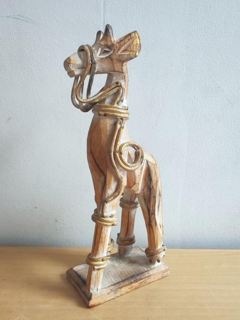 Zeldzaam gestileerd giraffenhout, uniek stuk kunstnijverheid, Antiek en Kunst, Ophalen of Verzenden
