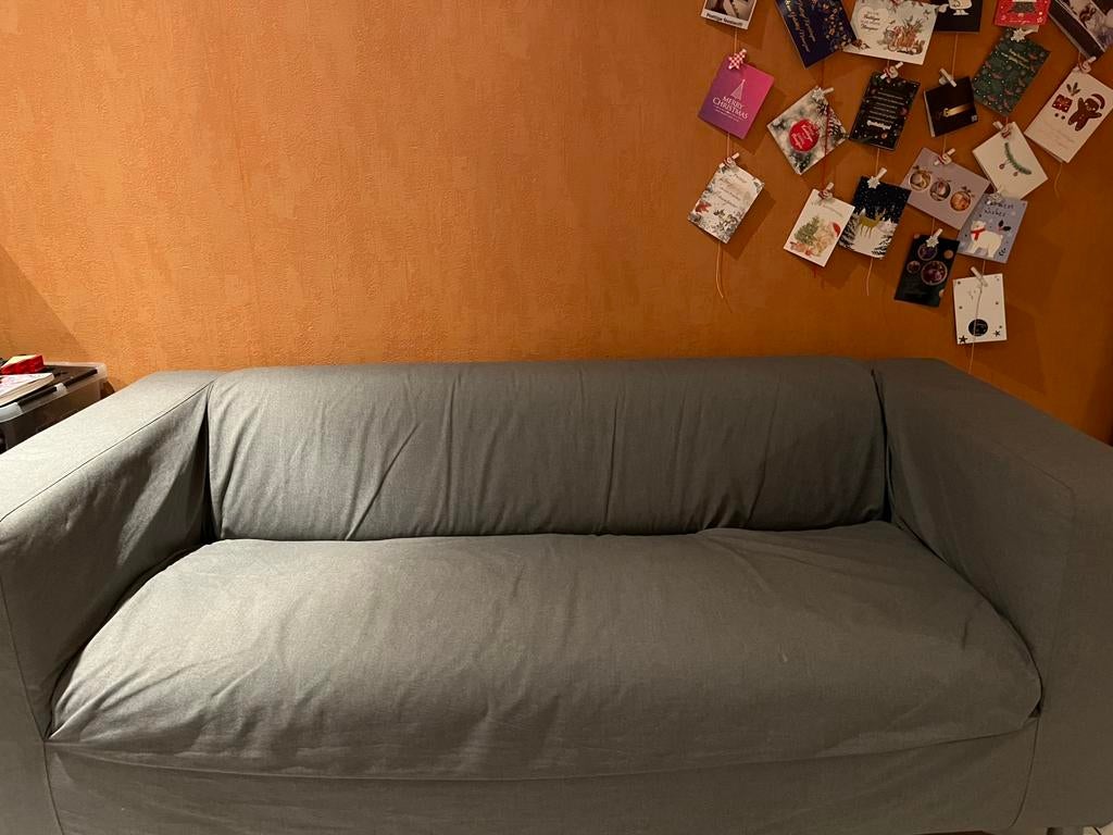 Ikea Klippan Zetel grijs (en witte hoes), Ophalen, Zo goed als nieuw