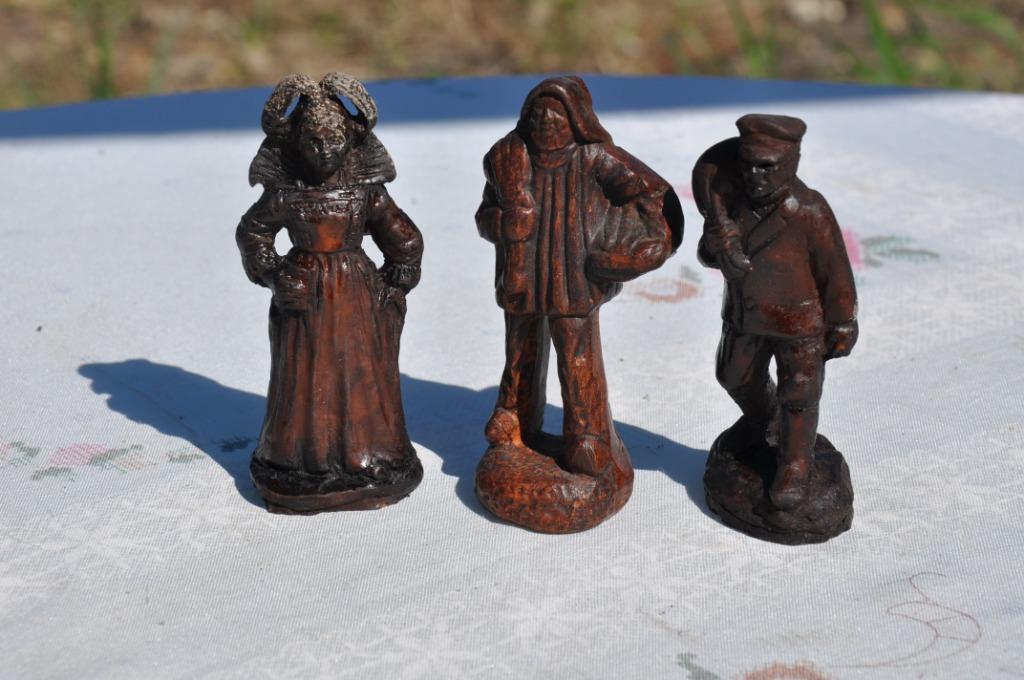 §  3 santons en terre cuite vernie (2), Antiek en Kunst, Ophalen of Verzenden