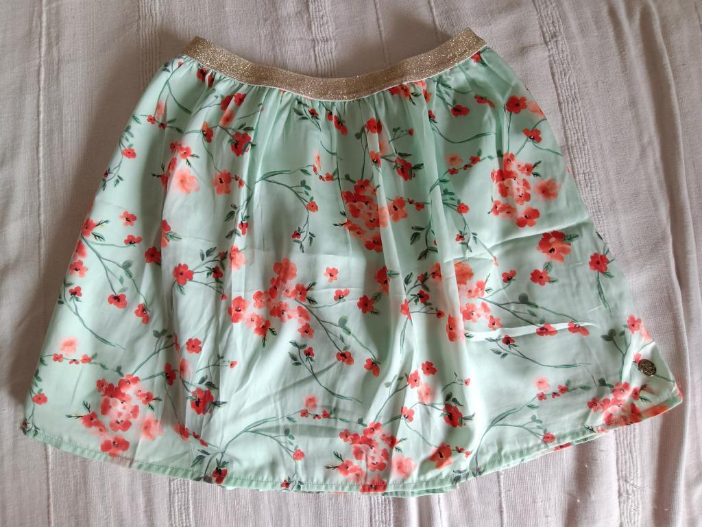 JBC groen en kersenbloesem gevoerde rok maat 164, Kinderen en Baby's, Kinderkleding | Maat 164, Meisje, JBC, Ophalen of Verzenden