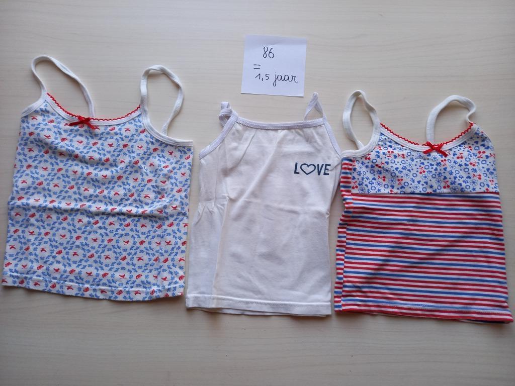 Pakket hemdjes maat 86 meisje, Kinderen en Baby's, Nacht- of Onderkleding, Meisje, Ophalen of Verzenden, Zo goed als nieuw