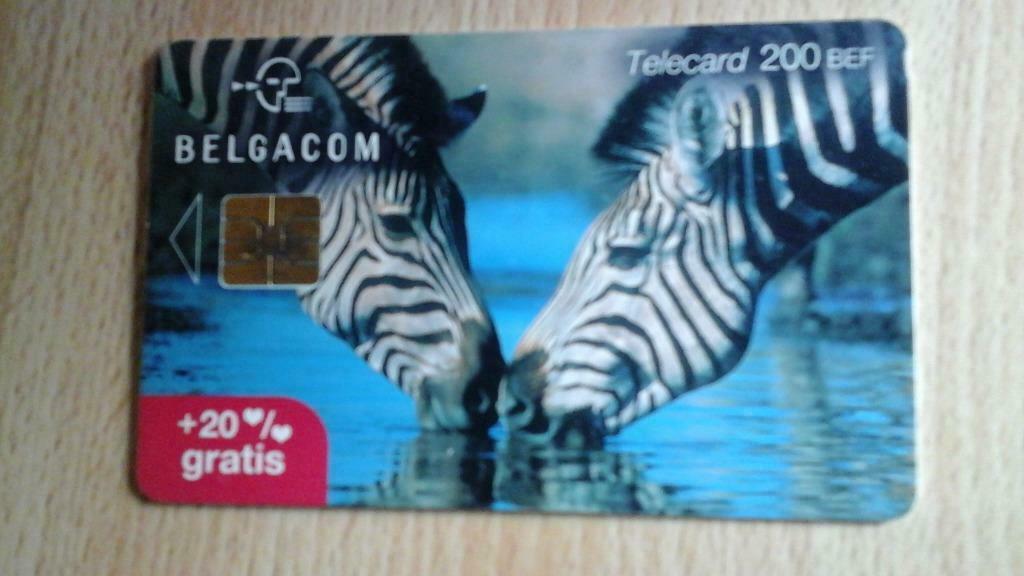 carte téléphonique belgacom "zèbres"  ex 29/2/09, Enlèvement ou Envoi