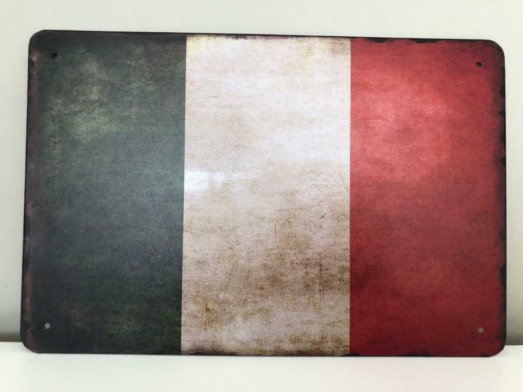 Drapeau italien Italie signe mural en métal look rétro, Enlèvement ou Envoi, Neuf