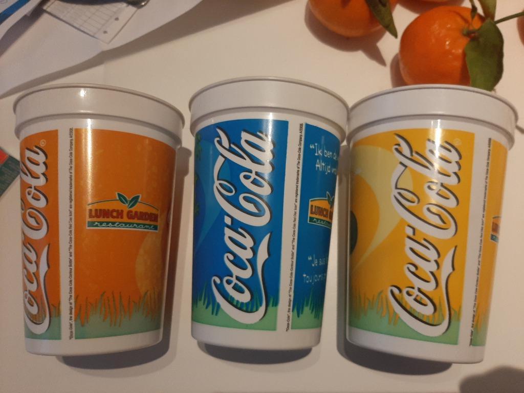 Collectibles Lunch Garden Restaurant Cups bekers Coca-Cola, Enlèvement ou Envoi, Comme neuf, Ustensile