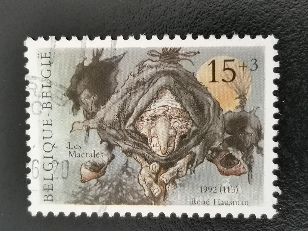 Belgique 1992 - légendes : Macrales - timbre surcharge, Enlèvement ou Envoi, Affranchi