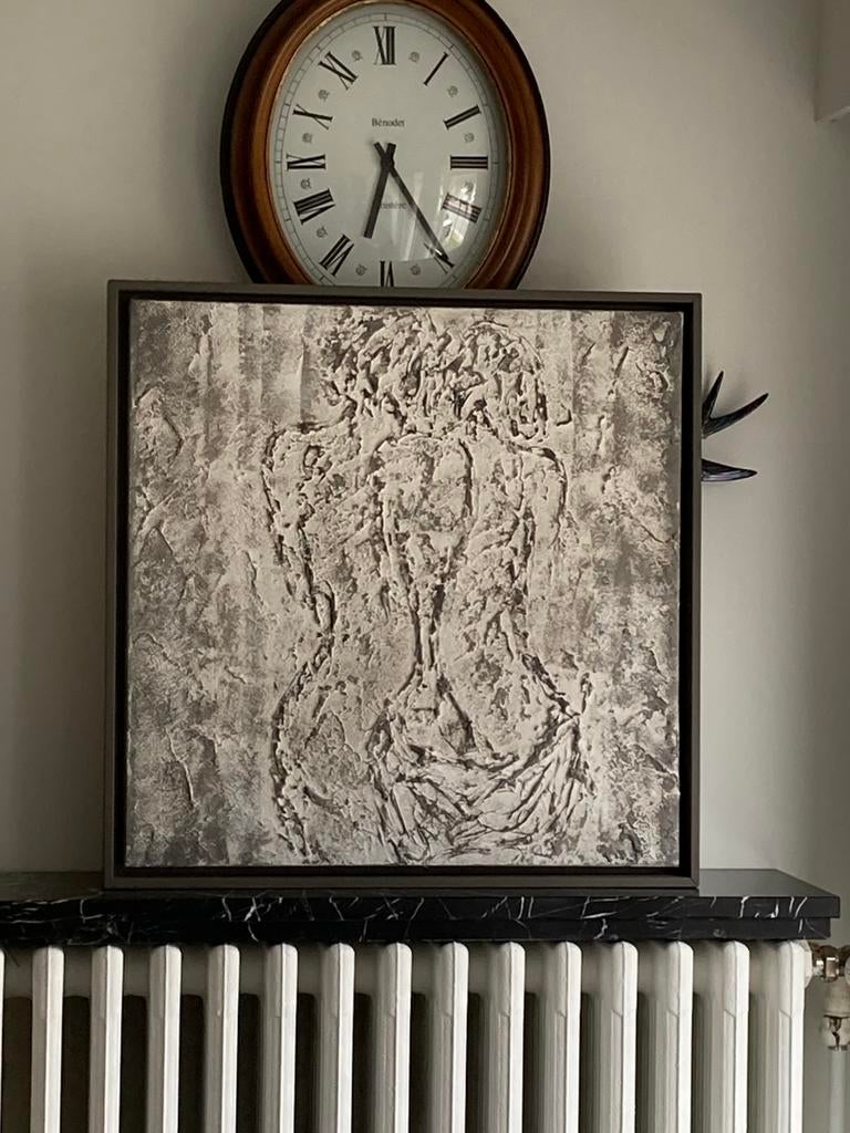 Tableau crote Homme et femme 64x64, Enlèvement ou Envoi