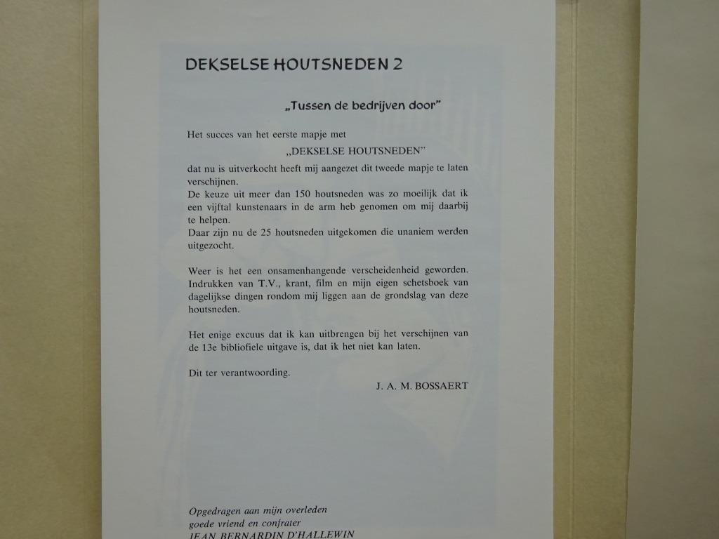 25 Dekselse Houtsneden 2 - J.A.M. Bossaert - 1978, Enlèvement ou Envoi, Signé