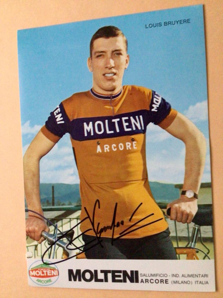 wielerkaart  1971 team molteni joseph bruyere  signe, Envoi, Comme neuf