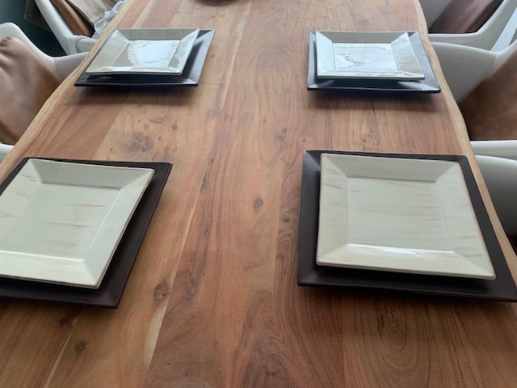 8 Prachtige borden set  Vierkant NIEUW !!, Ophalen, Keramiek, Nieuw, Bord(en)
