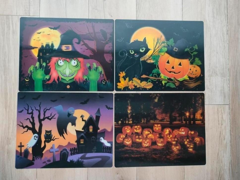 16 nieuwe placemats in thema Halloween, Huis en Inrichting, Woonaccessoires | Onderzetters, Ophalen of Verzenden, Nieuw