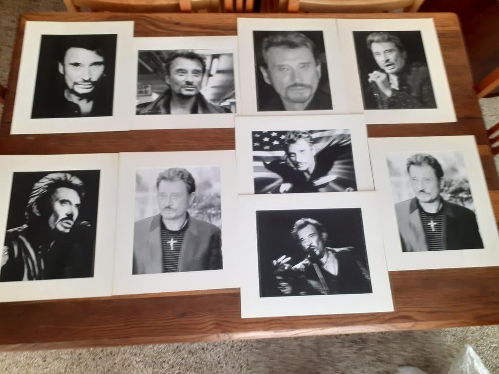Johnny Hallyday 9 portraits A4, Collections, Utilisé