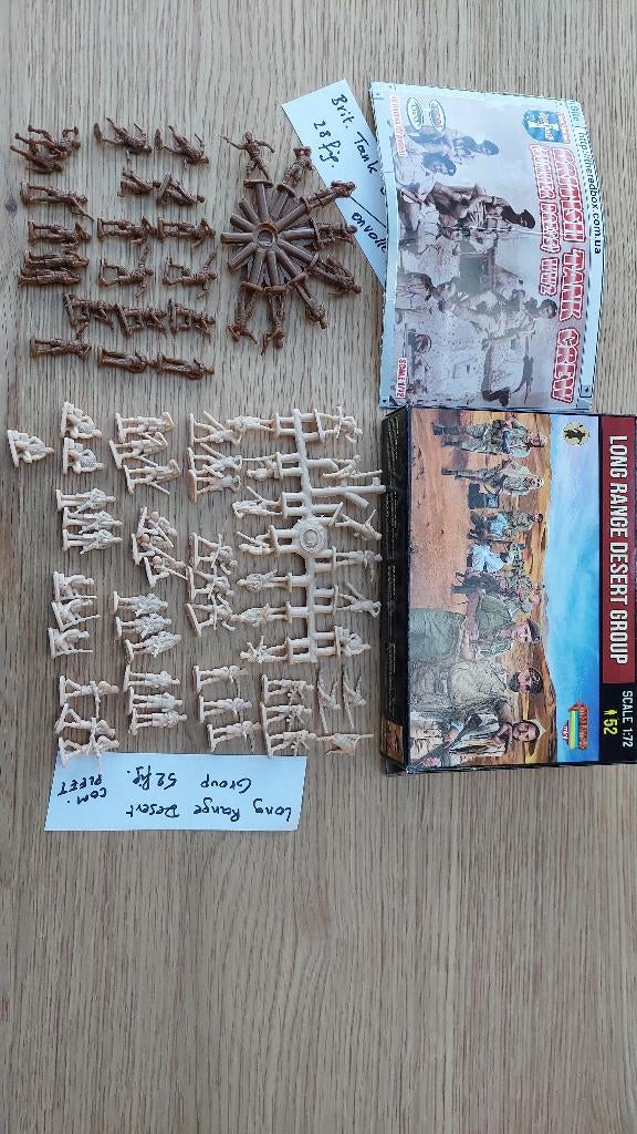 Soldaten WW2 woestijnoorlog 1/72, Hobby en Vrije tijd, Ophalen of Verzenden, Zo goed als nieuw, 1:72 tot 1:144, Overige merken