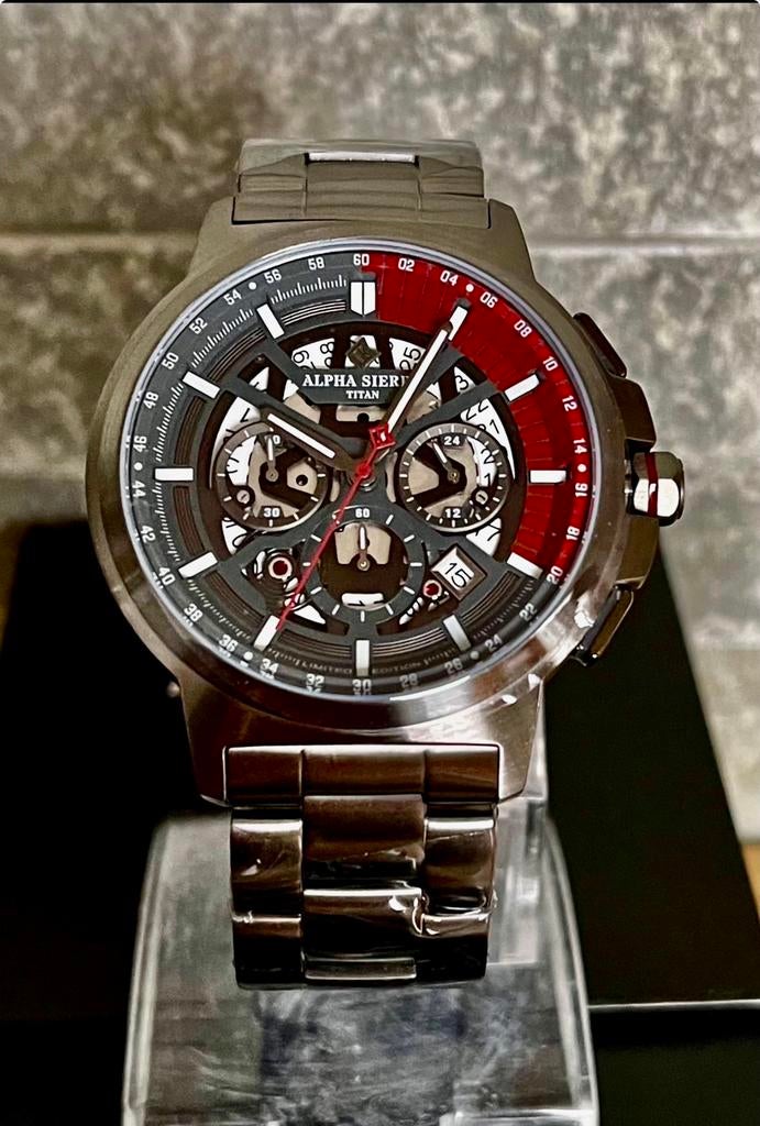 ALPHA SIERRA TITAN SPORT CHRONO TWV399€! 💯%NIEUW!, Ophalen of Verzenden, Nieuw, Zwart