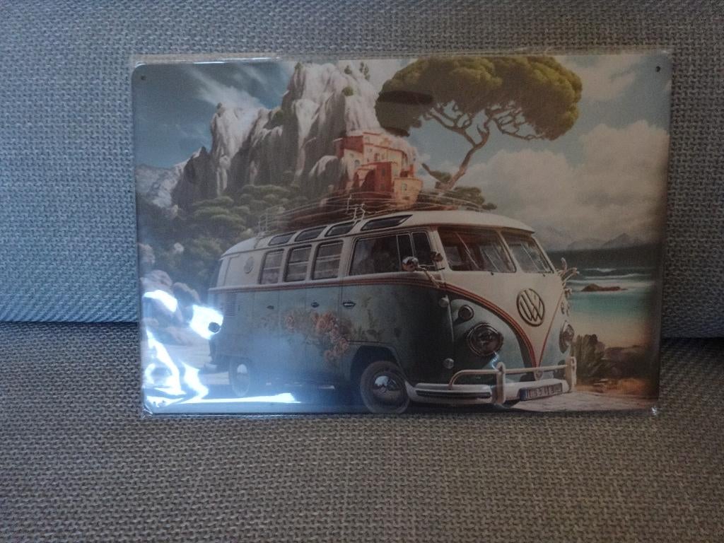 emaille bord vw busje, Verzamelen, Ophalen, Nieuw, Verpakking