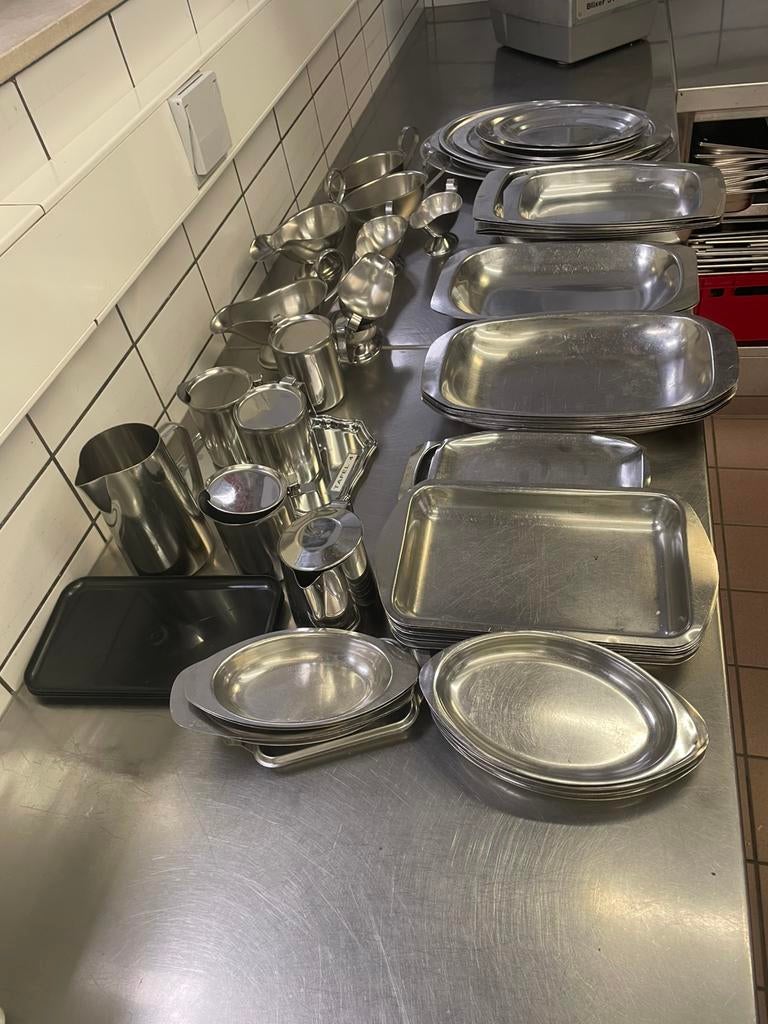 Inox schotels en saus potjes, Ophalen, Gebruikt, Inox, Overige typen
