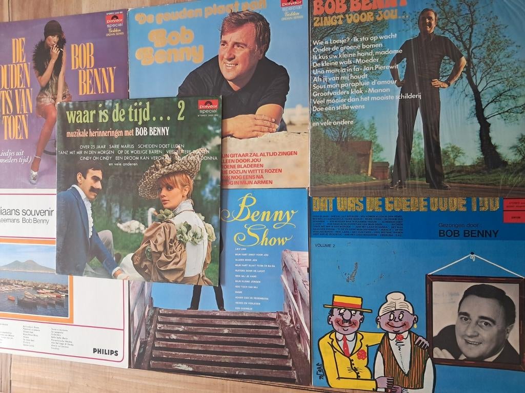 7 lp's Bob Benny, Enlèvement ou Envoi, Utilisé, 12 pouces, Chanson réaliste ou Smartlap