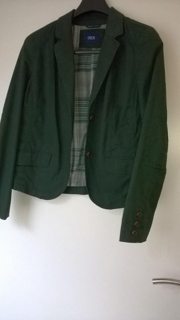 donkergroene vest/jas/blazer maat M, merk Cecil, Zo goed als nieuw, Jasje, Groen, Ophalen