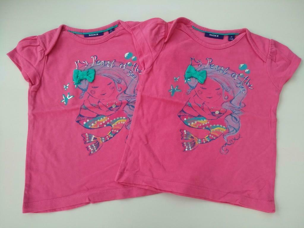 2 roze T-shirts van Mexx (maat 74), Kinderen en Baby's, Babykleding | Maat 74, Mexx, Meisje, Ophalen of Verzenden, Zo goed als nieuw