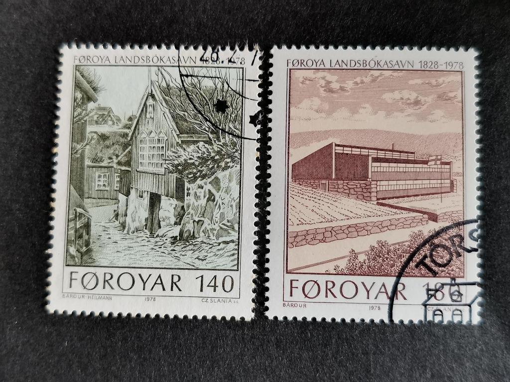 Îles Féroé/Foroyar 1978 - 150 ans Bibliothèque nationale, Timbres & Monnaies, Timbres | Europe | Scandinavie, Enlèvement ou Envoi