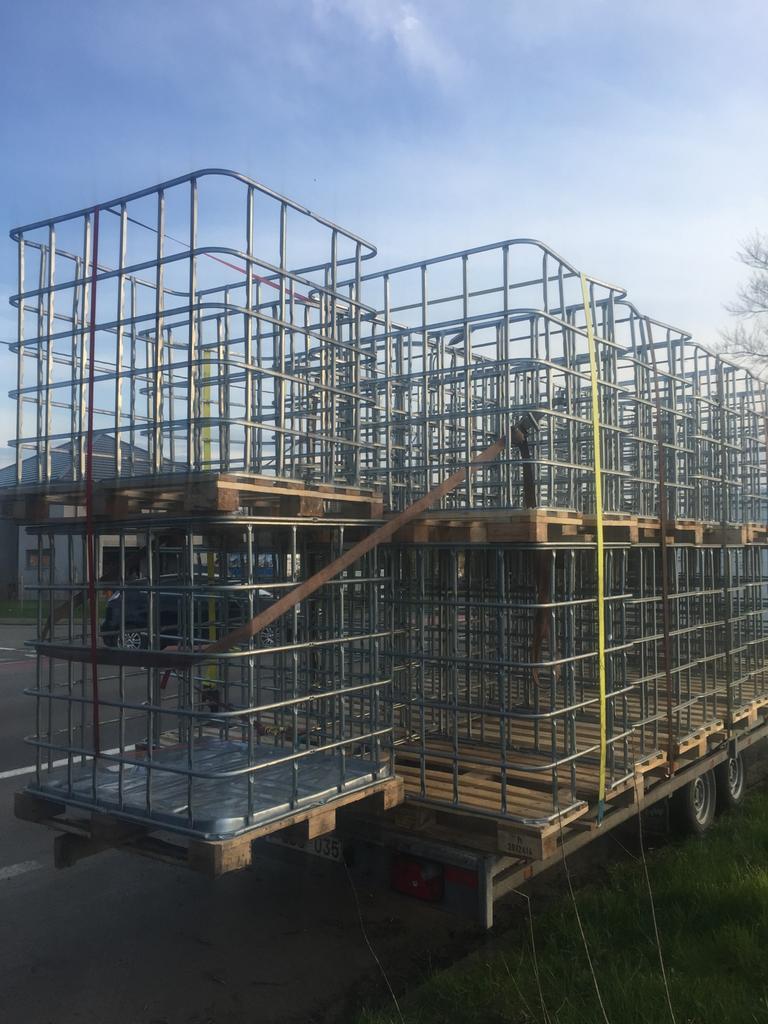 Houtkorven Ibc vaten 600 en 1000l, Doe-het-zelf en Bouw, Ophalen of Verzenden, Zo goed als nieuw