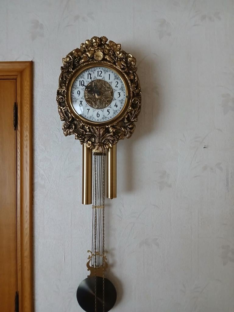 Antieke wandklok met gewichten, Antiek en Kunst, Ophalen