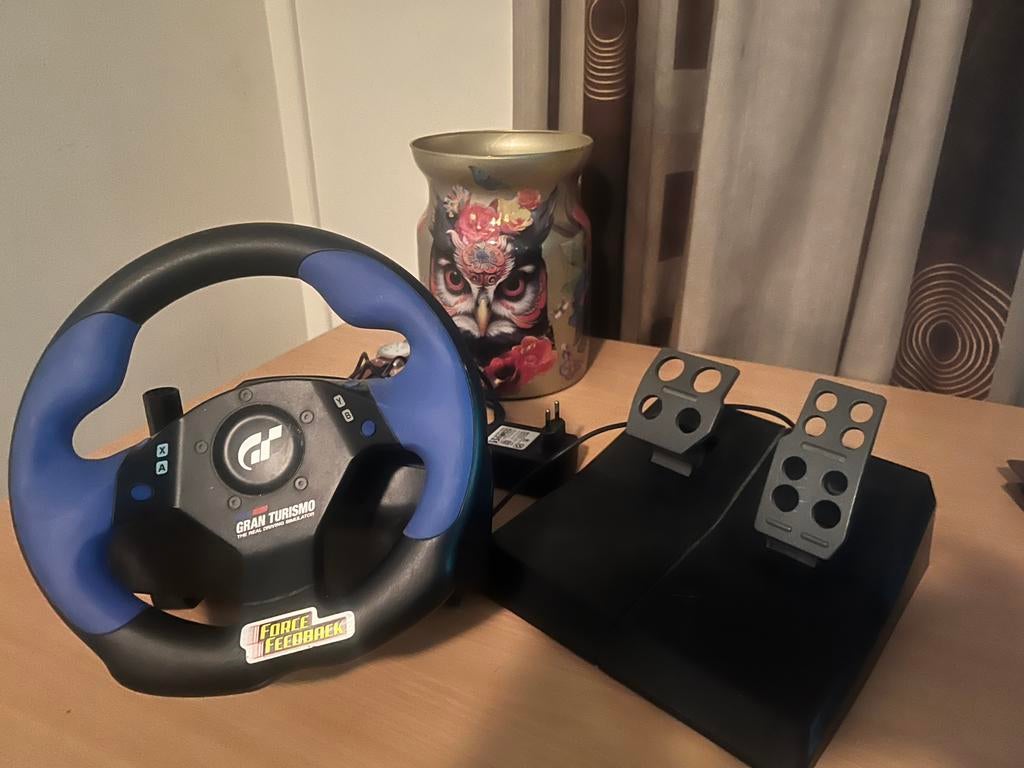 Racestuur met pedalen ps2, Enlèvement ou Envoi, Comme neuf