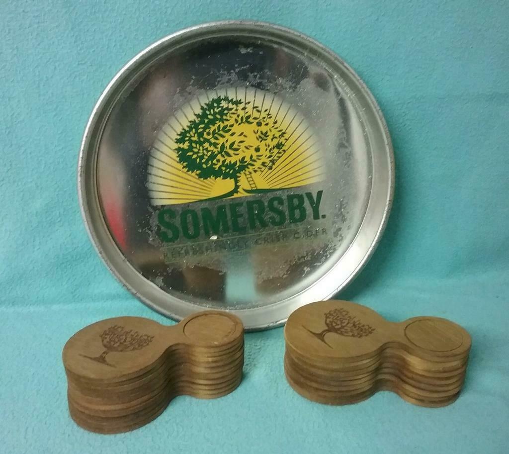 Somersby dienblad en onderzetters, Ophalen of Verzenden, Zo goed als nieuw
