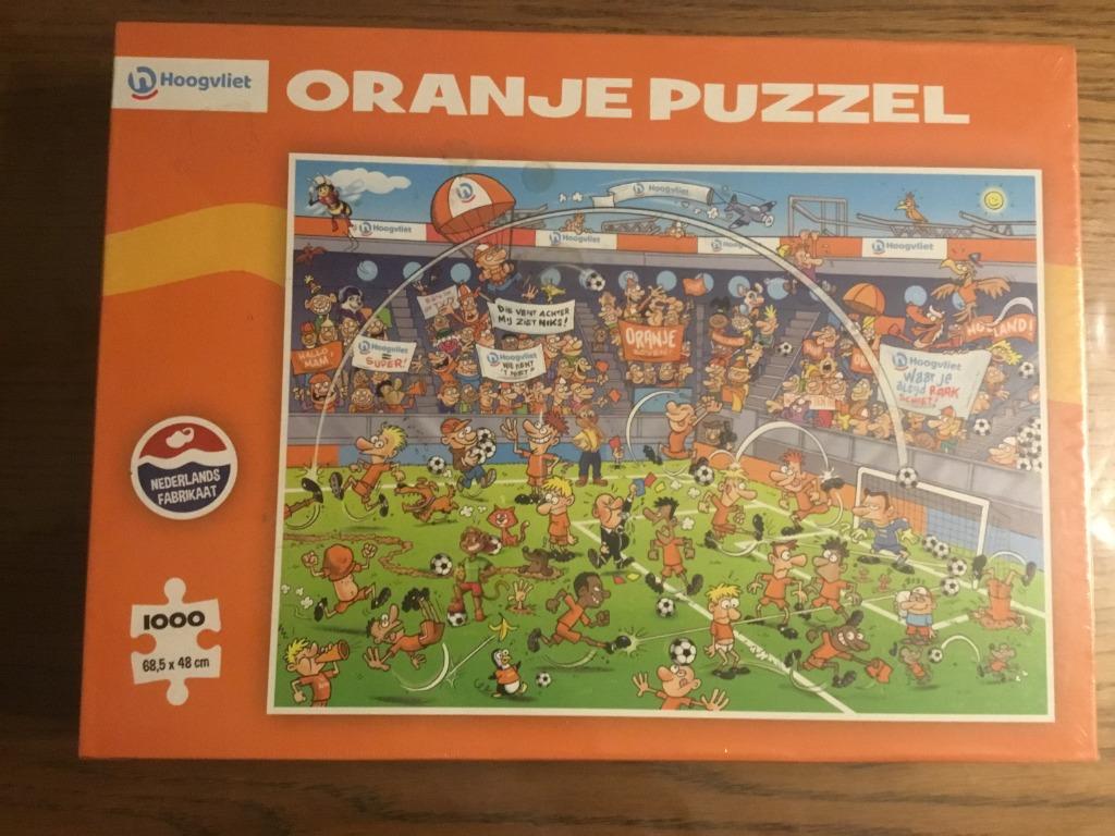 Puzzel Hoogvliet 1000 stukjes Oranje puzzel (NIEUW), Ophalen of Verzenden, 500 t/m 1500 stukjes, Nieuw, Legpuzzel