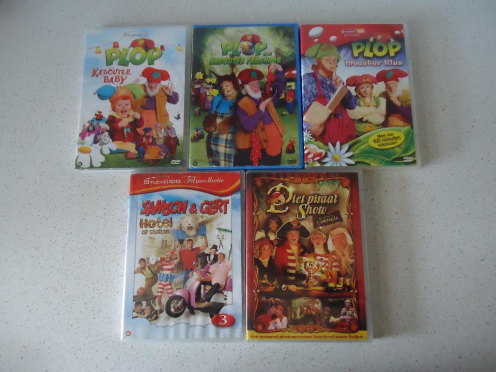 5 DVD's van "PLOP - SAMSON & GERT - PIET PIRAAT", Cd's en Dvd's, Ophalen of Verzenden, Gebruikt, Komedie, Tv fictie