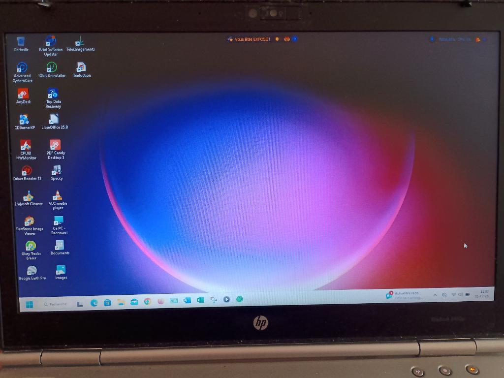 PC portable HP 8460p 14" i5 2520M@2.50GHz Windows pr 11 23H2, 480 TB, Enlèvement ou Envoi, Reconditionné, Intel Core i5 2520M