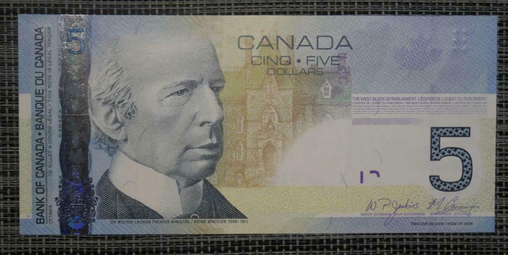 Billet 5 Dollars Canada 2006 UNC, Enlèvement ou Envoi, Autres pays, Série