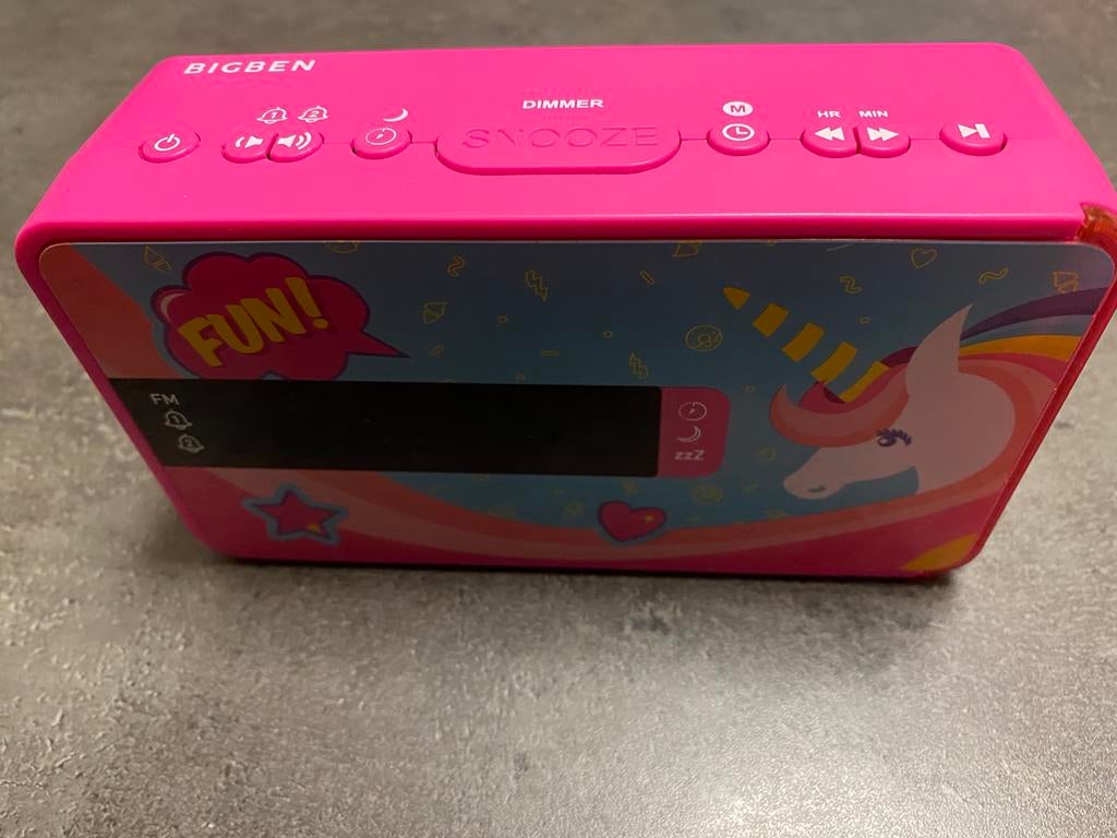 Wekker/radio unicorn BigBen, verschillende displays, Ophalen, Zo goed als nieuw