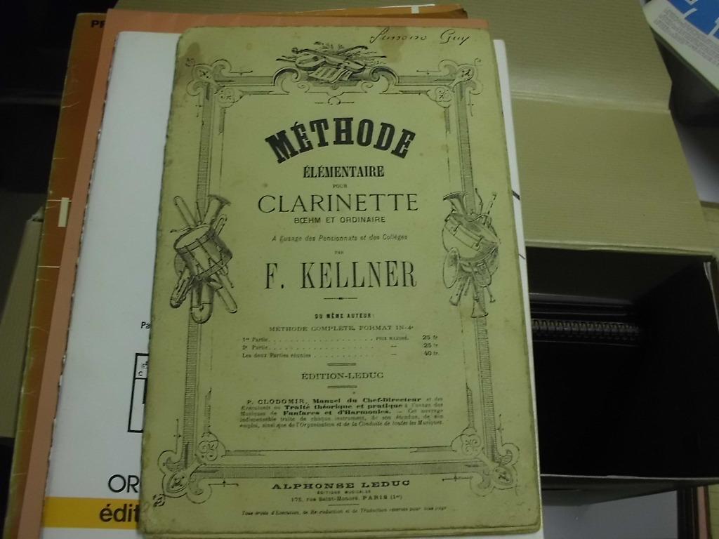 Méthode Elémentaire pr Clarinette-F.Kellner, Instrument, F.Kellner, Enlèvement, Utilisé
