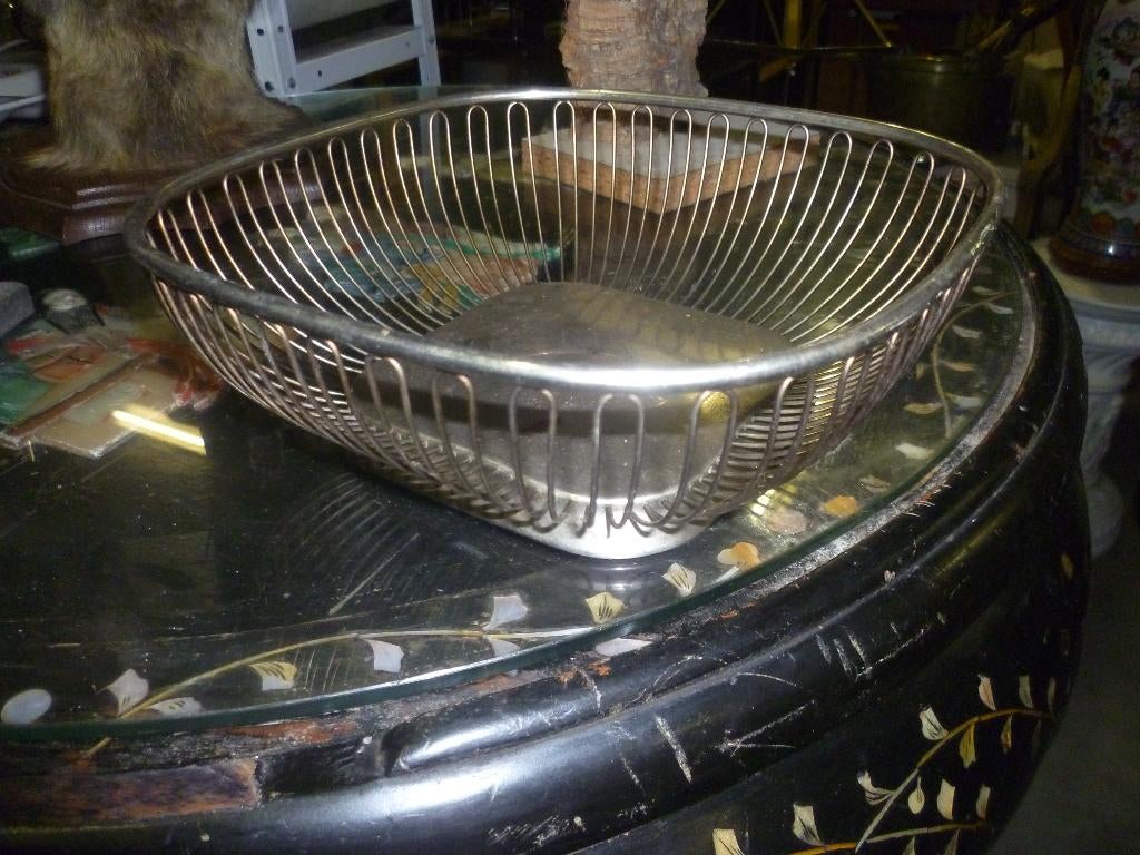 VINTAGE METALEN MAND, Antiek en Kunst, Ophalen