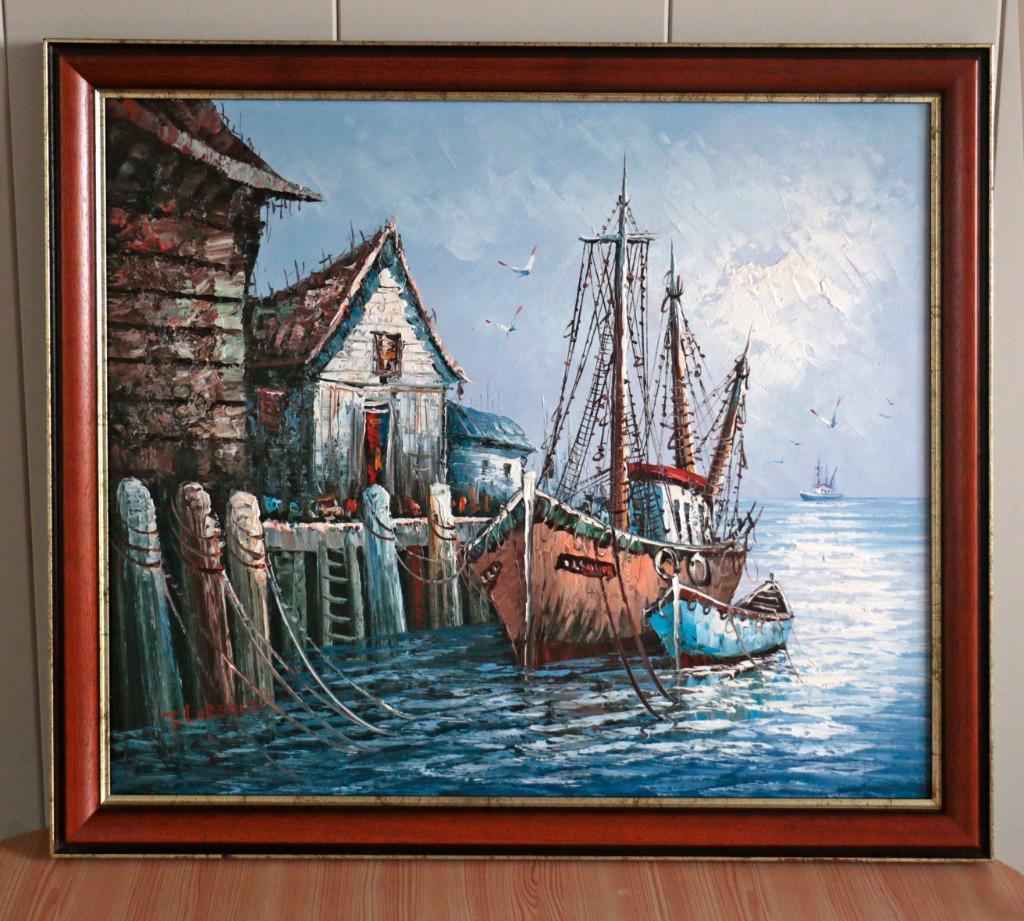 Schilderij Bretoense haven, Ophalen