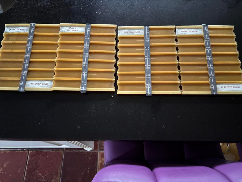 4 title strips Wurlitzer, Verzamelen, Automaten | Jukeboxen, Ophalen of Verzenden, Gebruikt, Wurlitzer