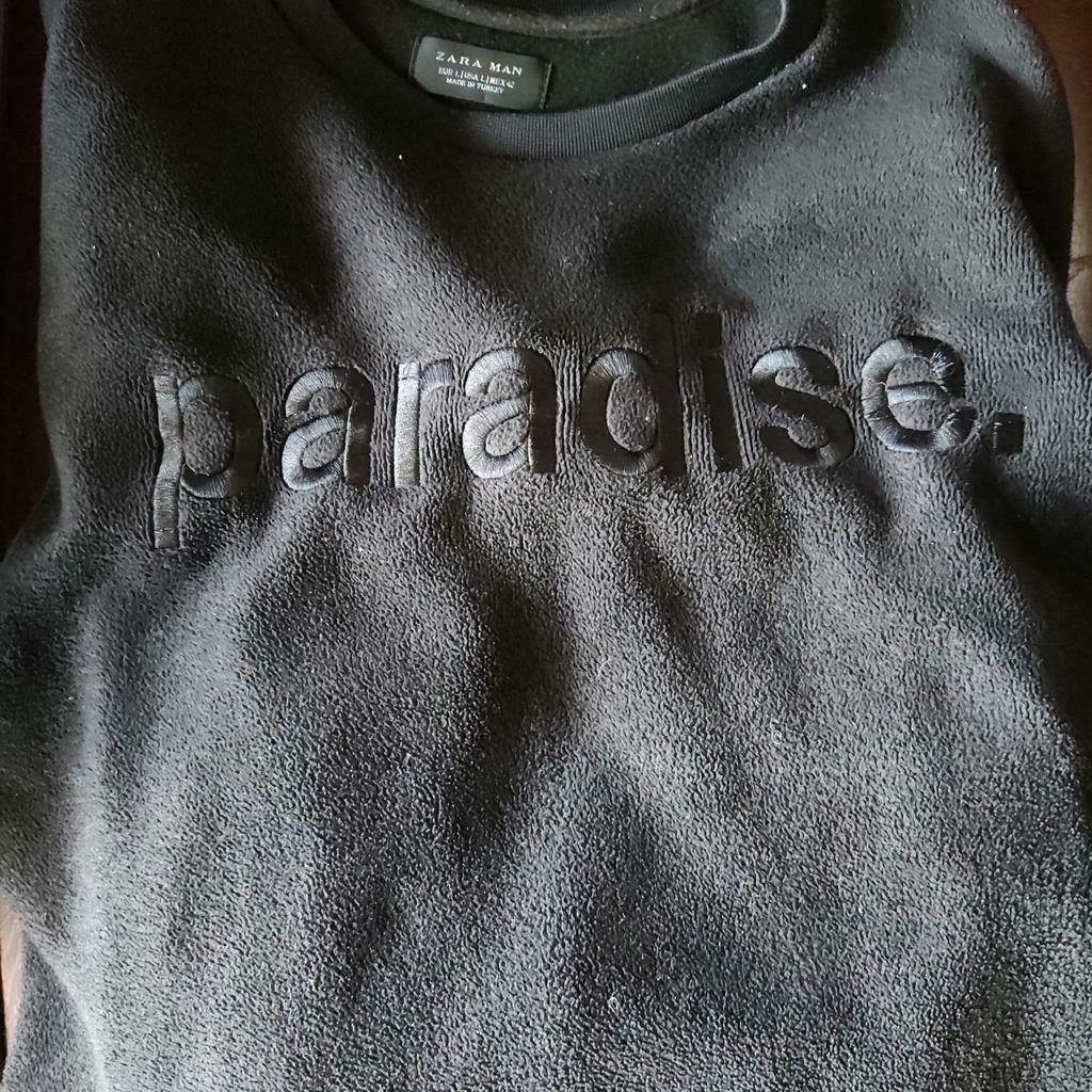 ZARA man, zwarte trui in Teddy 'paradise', L, Ophalen of Verzenden, Zo goed als nieuw