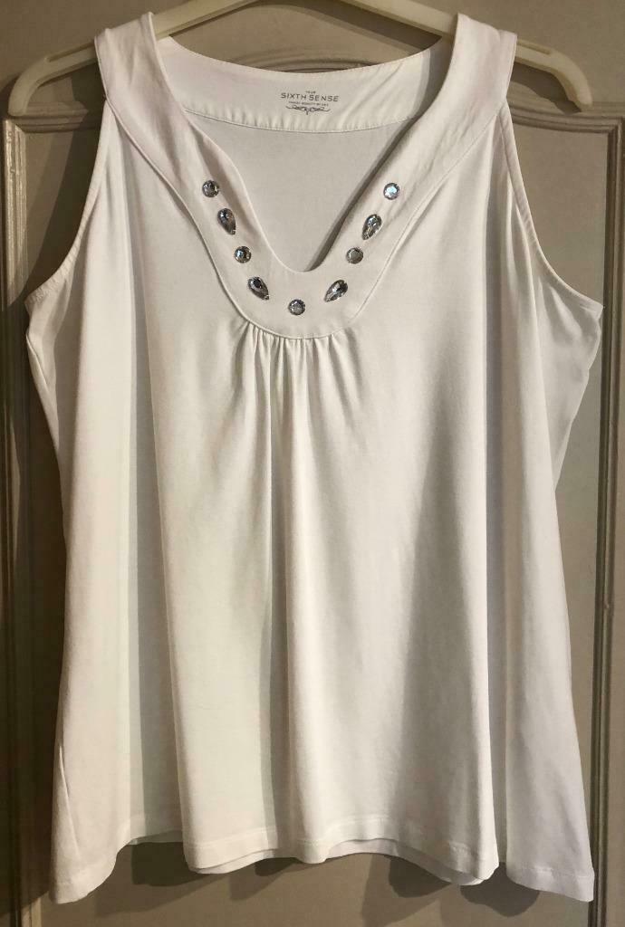 Lumineux et scintillant top – blouse diamants. Sixth Sense., C&A, Enlèvement ou Envoi, Neuf, Blanc