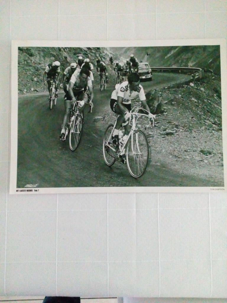 wielrenners, cyclistes, oude persfoto Tom Simpson, Verzamelen, Foto's en Prenten, Zo goed als nieuw, Foto, Overige onderwerpen