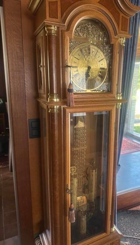 Klassieke staande klok (Grandfather clock) – massief hout, Antiek en Kunst, Antiek | Klokken, Ophalen