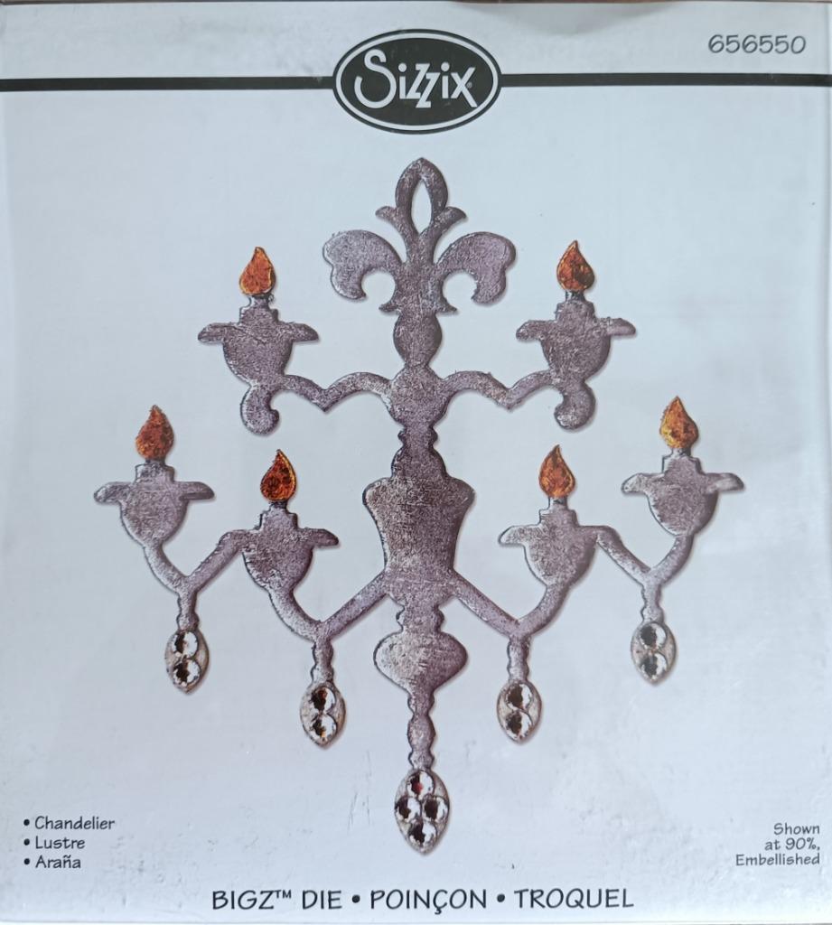 snijmal - die cut - Tim Holtz - Sizzix - 'Chandelier', Hobby en Vrije tijd, Ophalen of Verzenden, Zo goed als nieuw, Frame of Mal