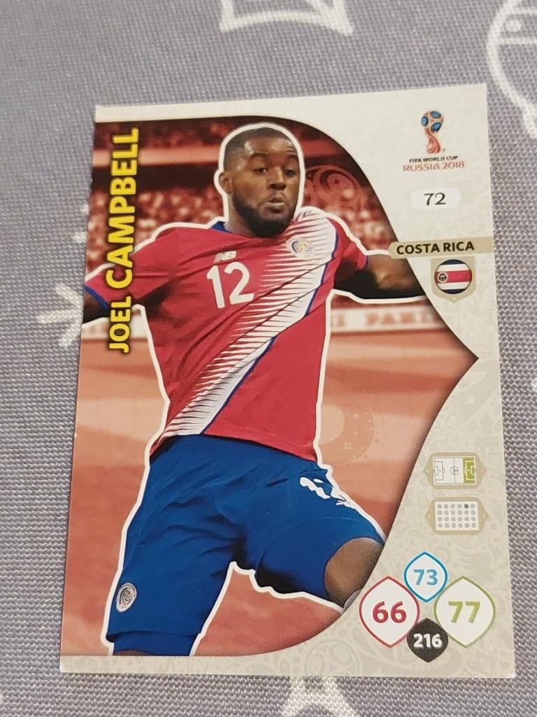 Voetbalkaart : Panini / Joel Campbell / Costa Rica / WK 2018, Envoi, Comme neuf, Cartes de joueur