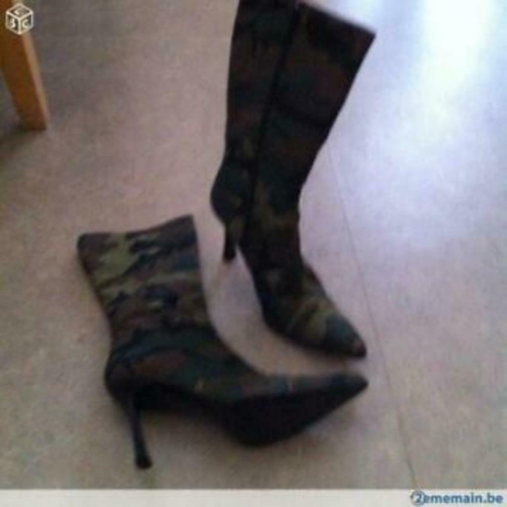 bottines buffalo, Escarpins, Comme neuf, Vert, Enlèvement