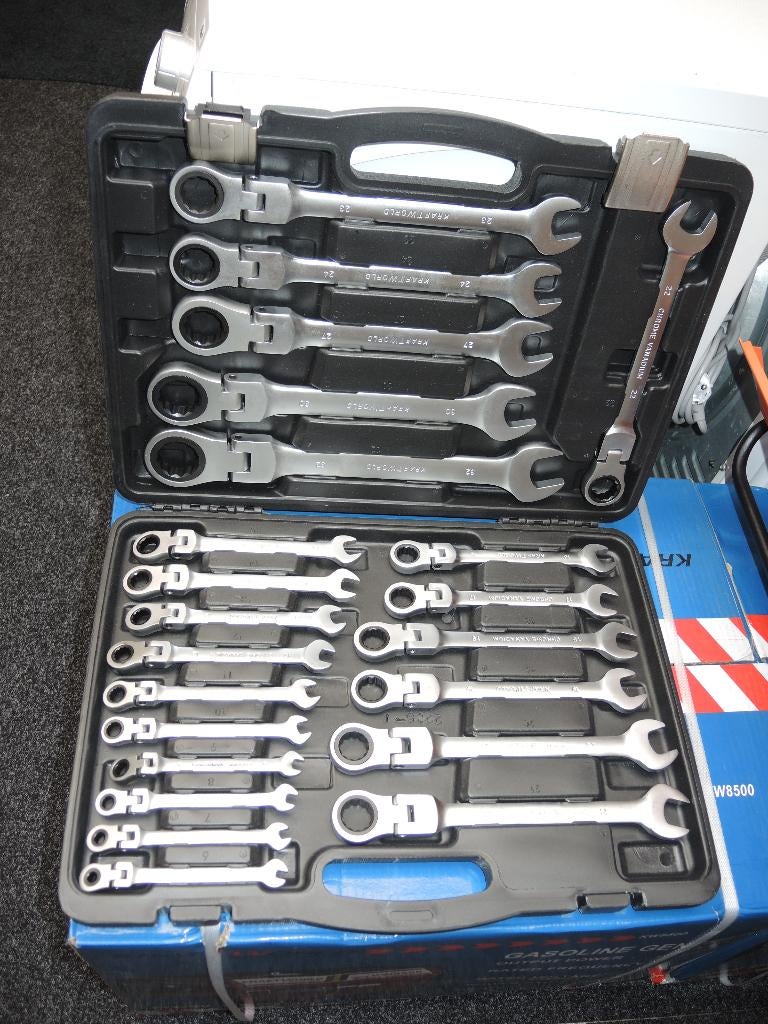 Ring/ratel/knik steeksleutel set nieuw!, Qw, Nieuw, Ophalen of Verzenden, @